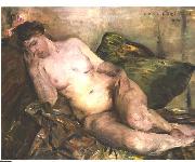 Lovis Corinth Reclining nude oil painting